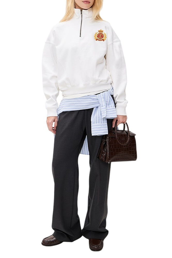 Женский Sporty & Rich Толстовка NY Crest с вышивкой (цвет ), артикул ST08162243WH01 | Фото 3