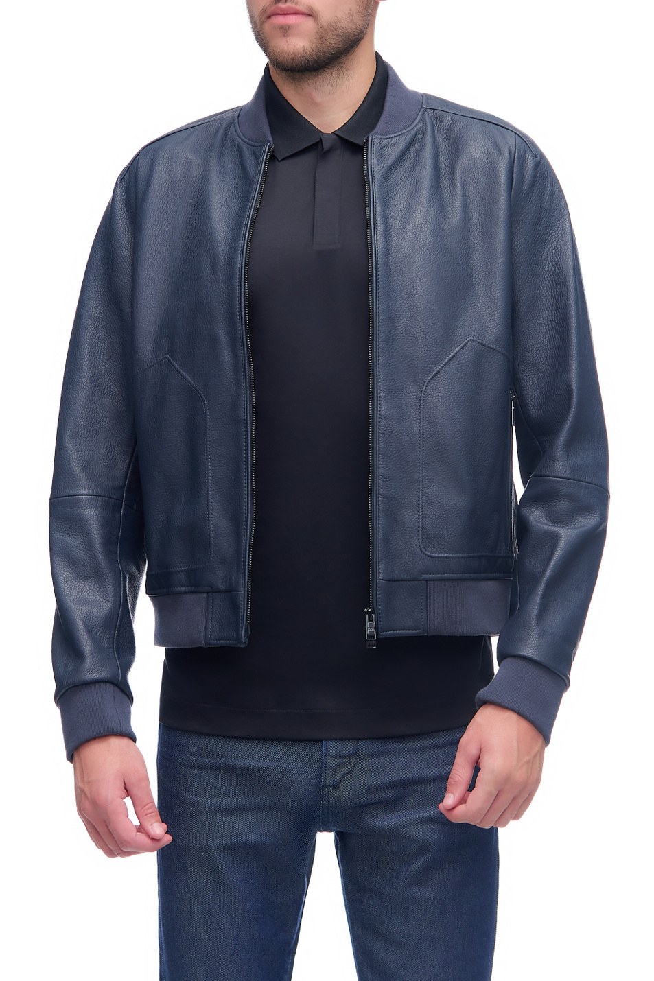 Мужской BOSS Куртка-бомбер стандартного кроя из натуральной кожи (цвет ), артикул 50456267 | Фото 1