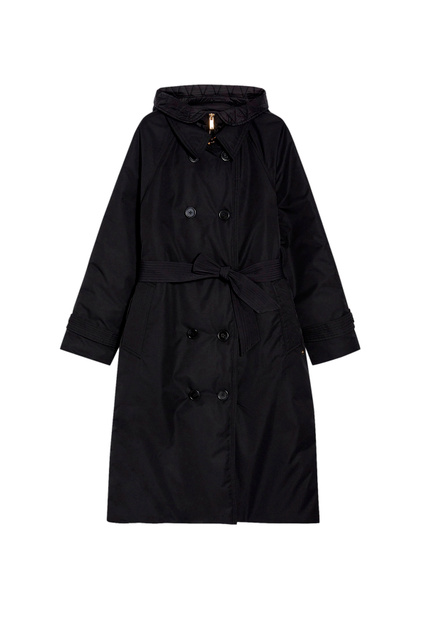 Двубортное пальто CORPO прямого кроя|Основной цвет:Черный|Артикул:24940222 | Фото 1