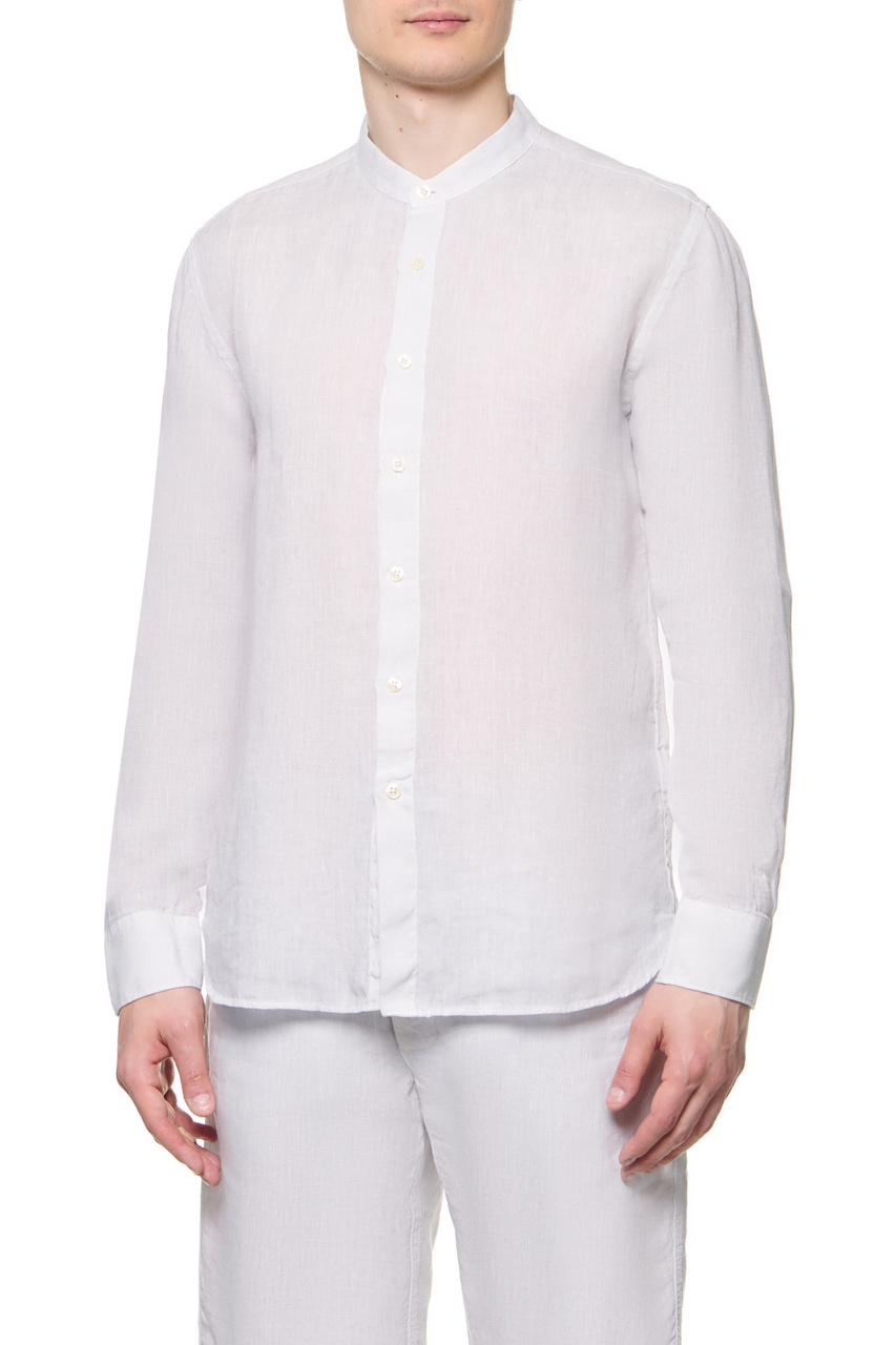 Рубашка из чистого льна|Основной цвет:Серый|Артикул:V0M11590000115S00 | Фото 1