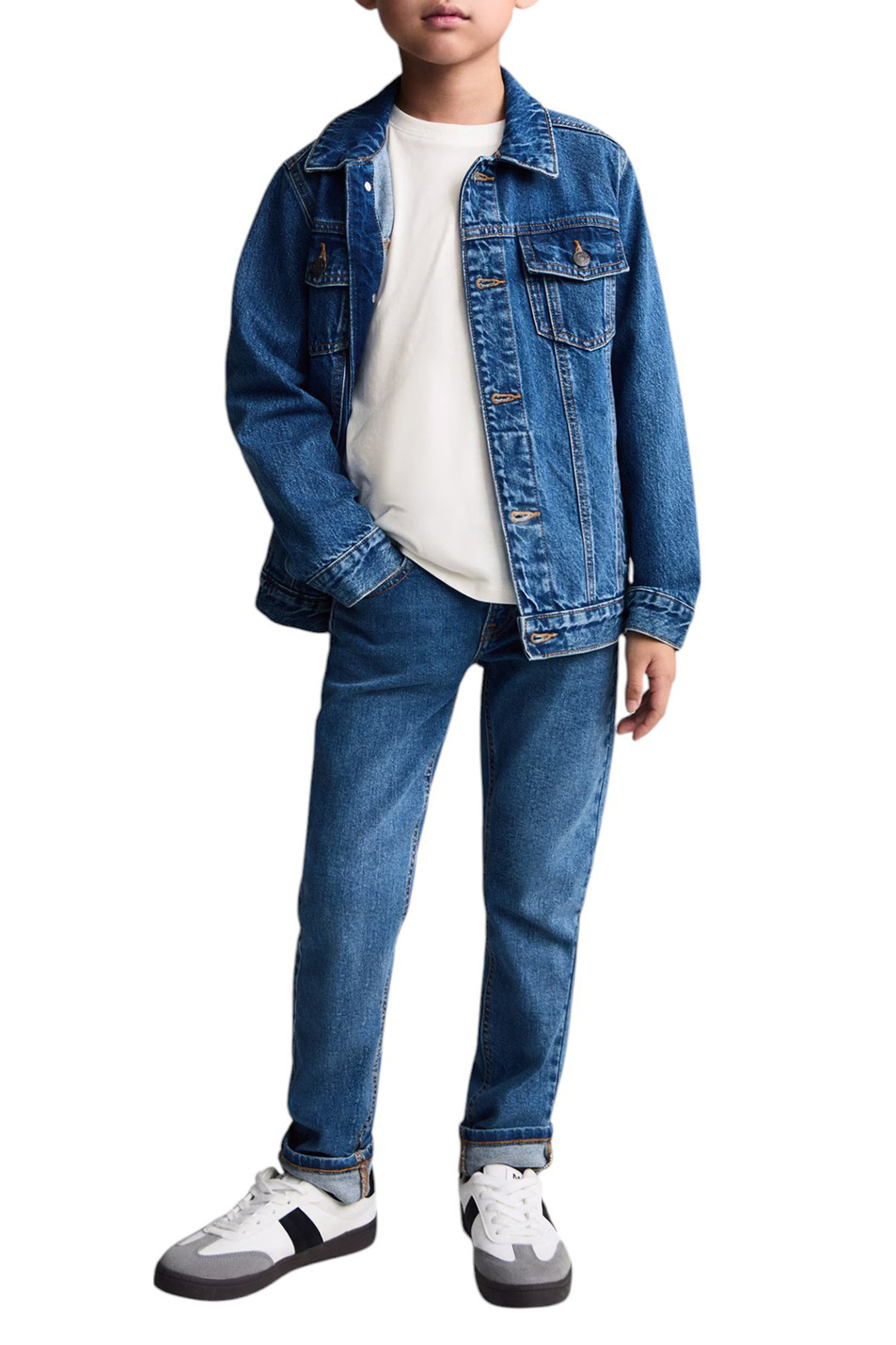 Мальчикам Mango Kids Лонгслив BASICA7 из хлопка (цвет ), артикул 87030649 | Фото 3