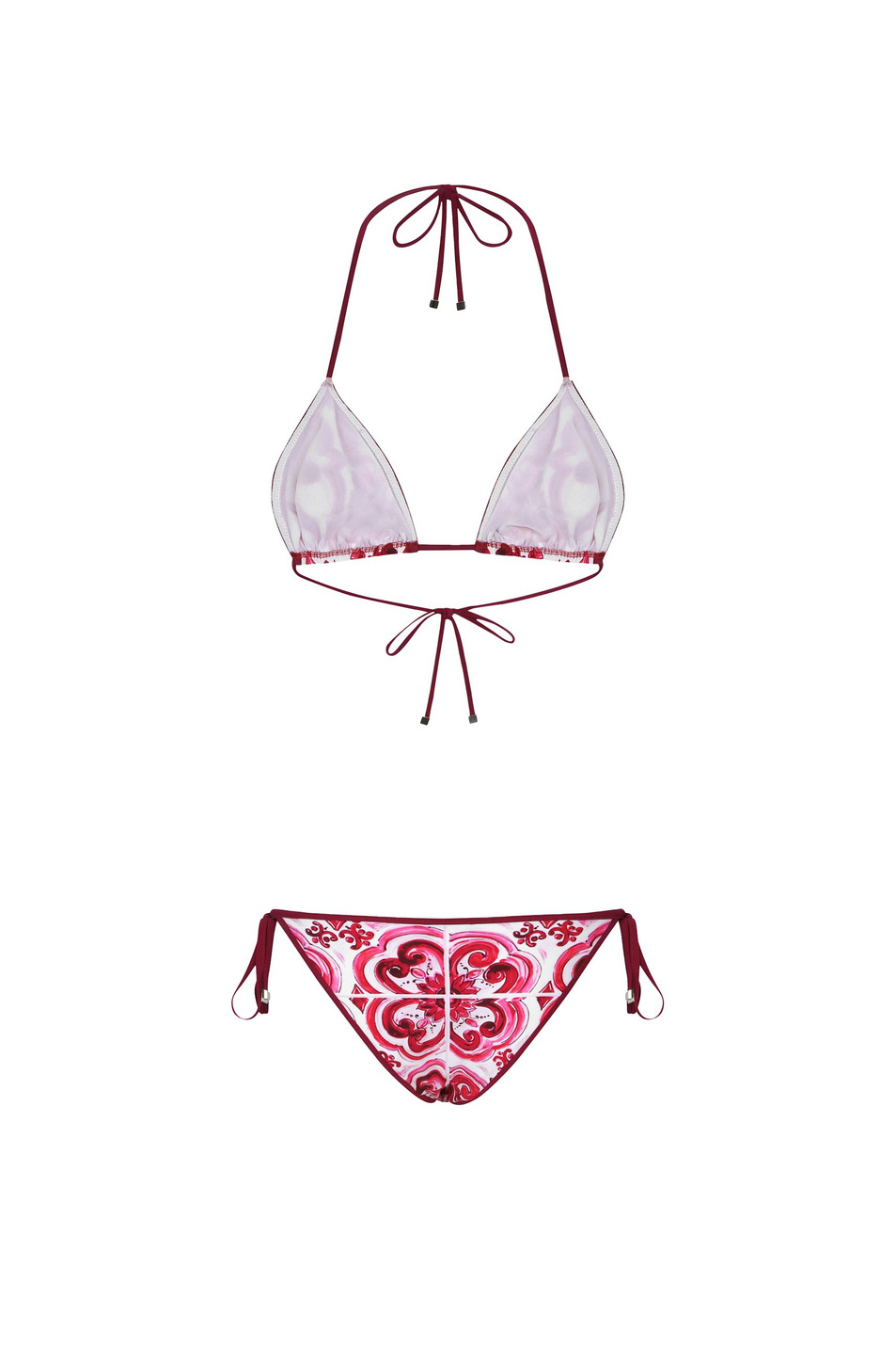 Купальник раздельный с принтом майолика|Основной цвет:Фуксия Женский Dolce & Gabbana Купальник раздельный с принтом майолика (цвет ), артикул O8A02J-ONO19 | Фото 2