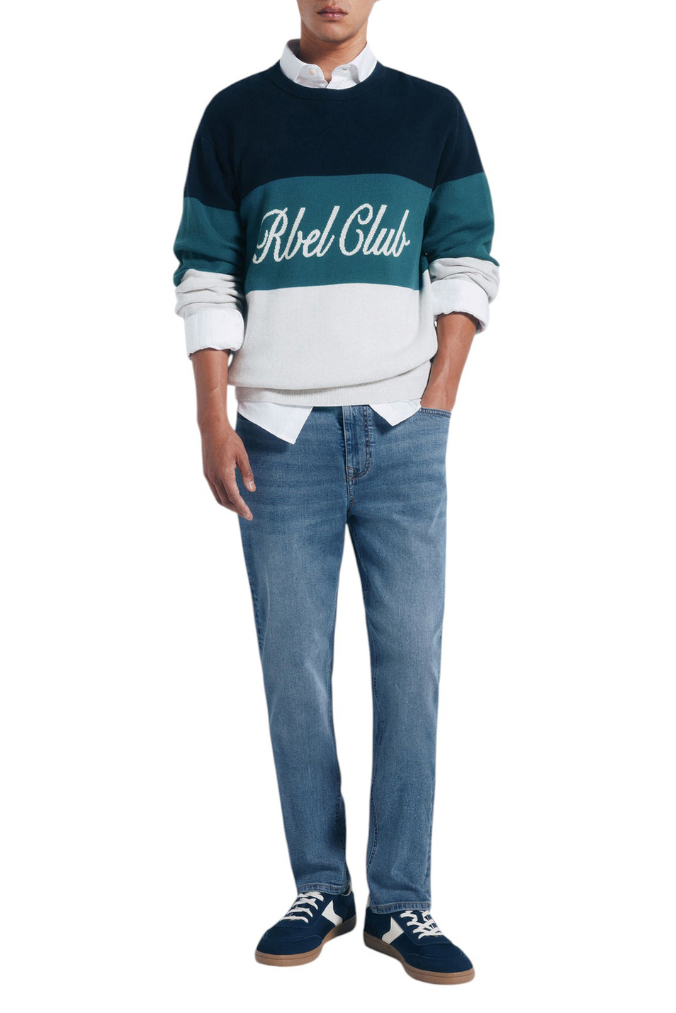 Джинсы из эластичного хлопка|Основной цвет:Синий Мужской Springfield Джинсы из эластичного хлопка (цвет ), артикул 1752037 | Фото 2