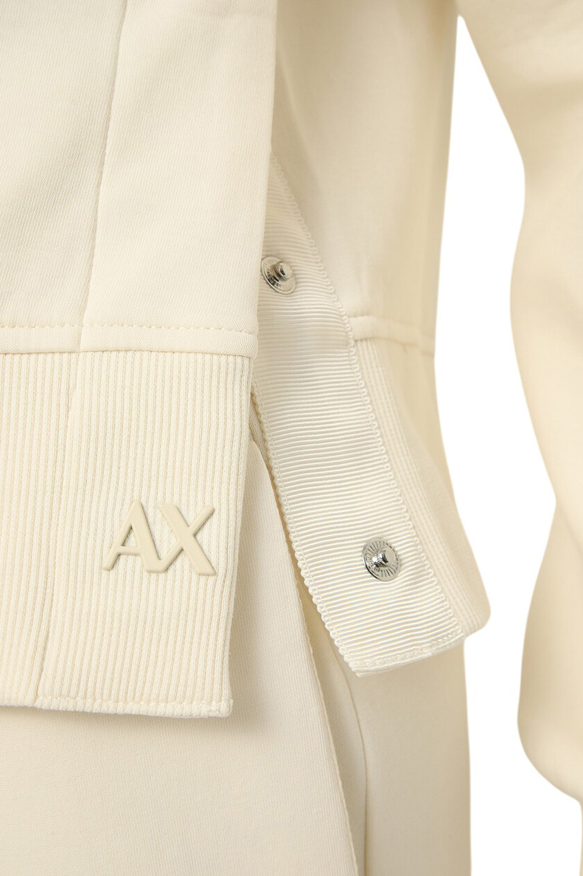 Свитшот укороченный|Основной цвет:Кремовый Женский Armani Exchange Свитшот укороченный (цвет ), артикул XW001828-AF10818 | Фото 5