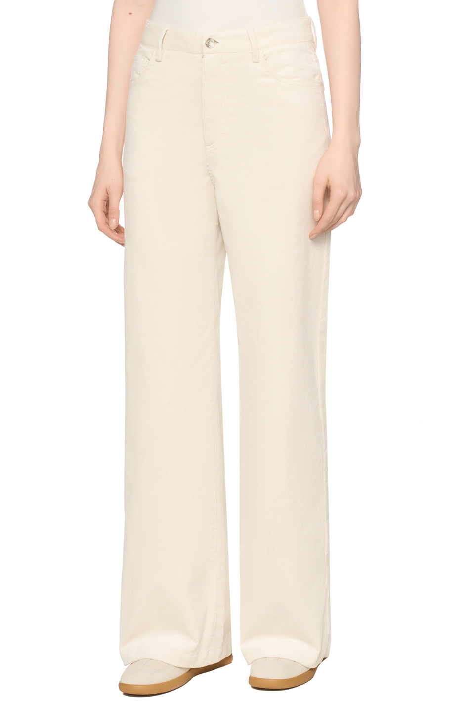 Брюки из вельвета|Основной цвет:Кремовый Женский Liu Jo Брюки из вельвета (цвет ), артикул MF5274T192A | Фото 3