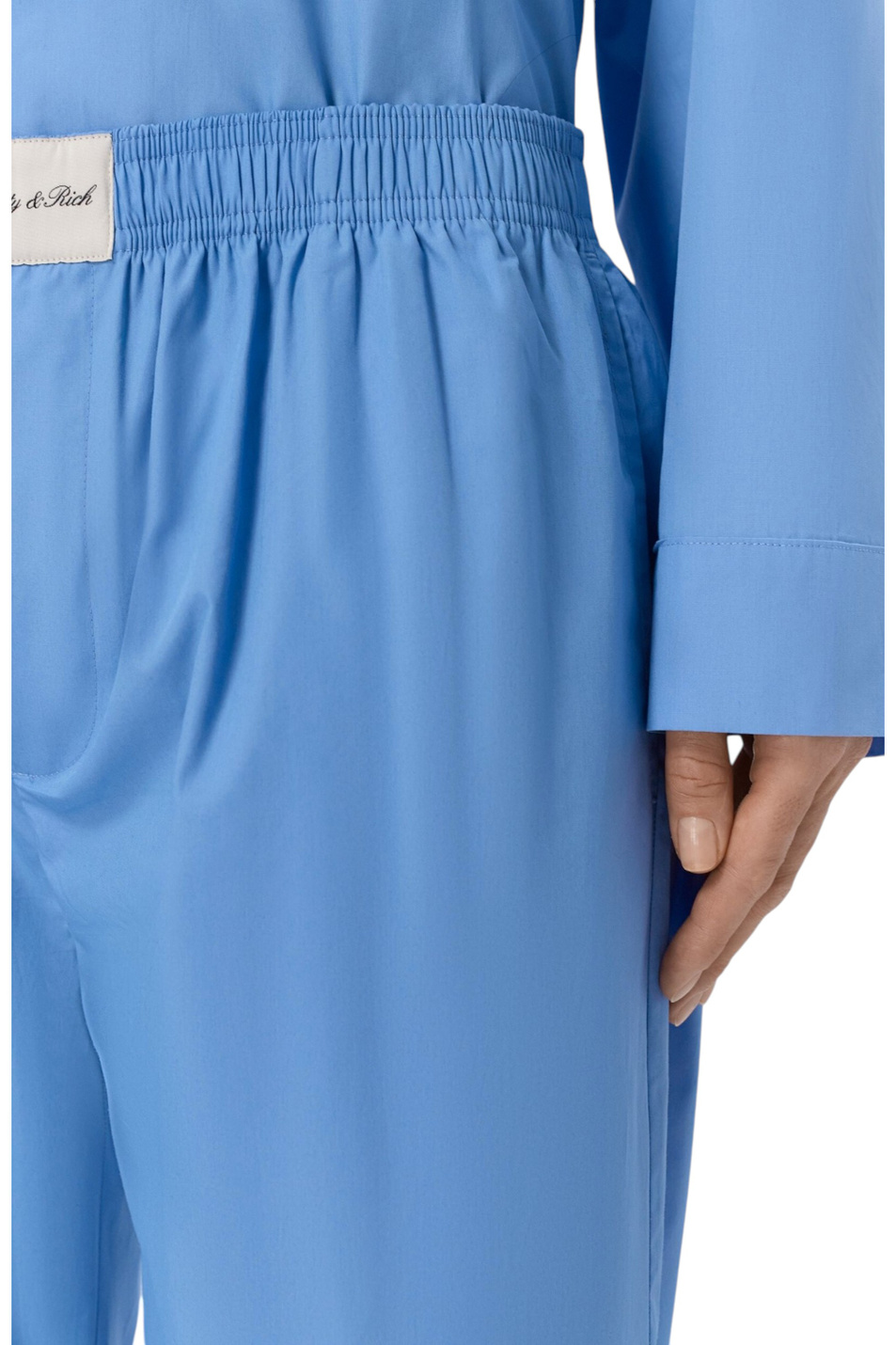 Женский Sporty & Rich Брюки Signature NY из хлопка (цвет ), артикул PA065711329BL144 | Фото 6
