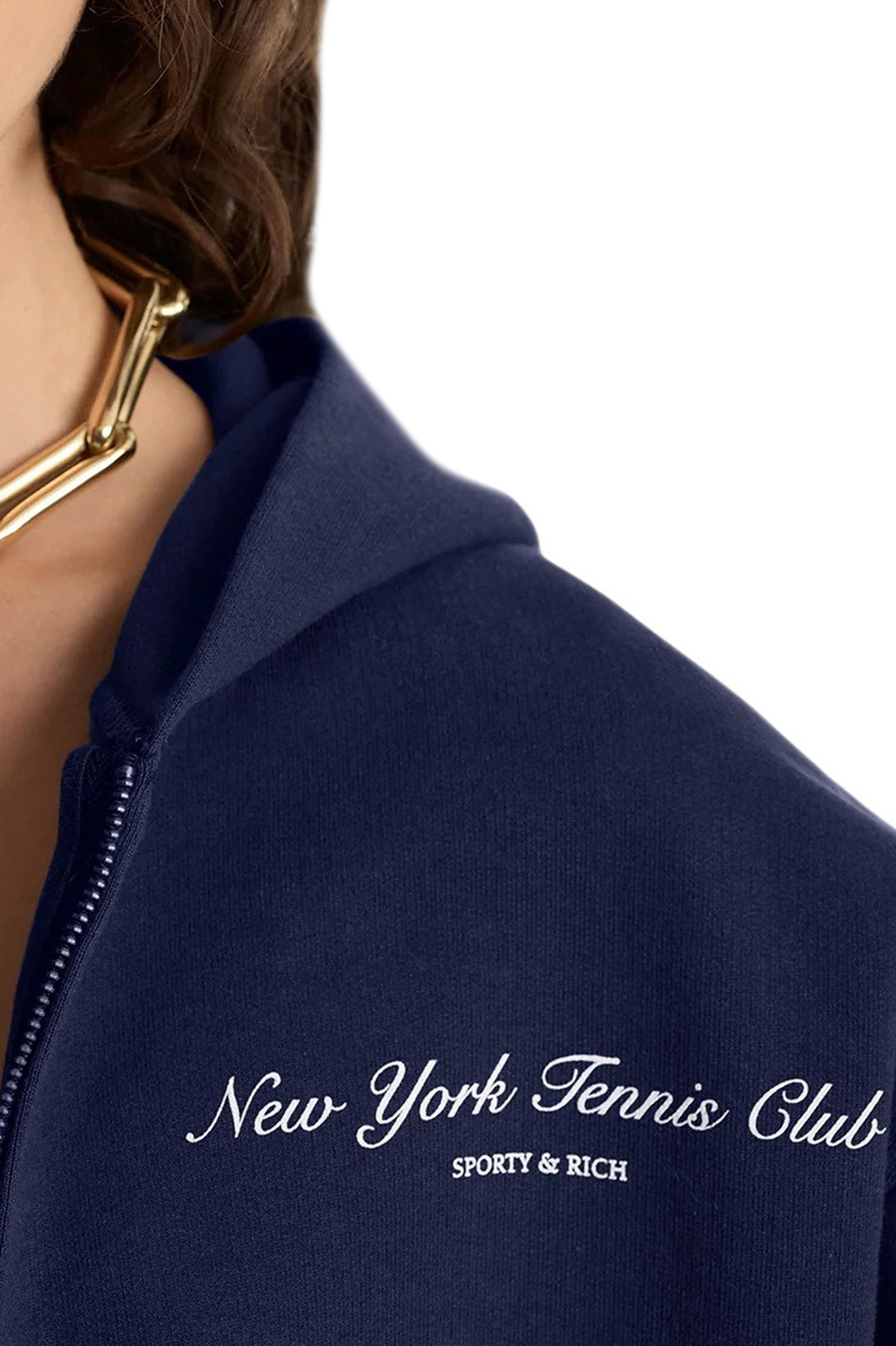 Женский Sporty & Rich Толстовка NY Tennis Club из хлопка (цвет ), артикул ST068621402BL106 | Фото 5