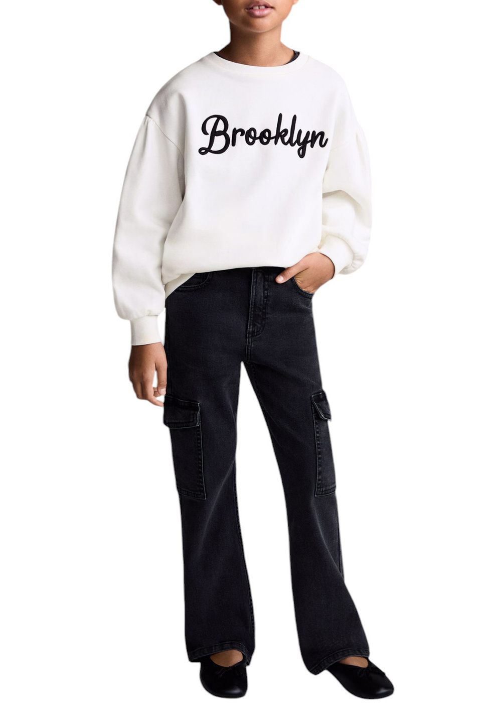 Девочкам Mango Kids Свитшот BROOKLYN из натурального хлопка (цвет ), артикул 77076727 | Фото 3