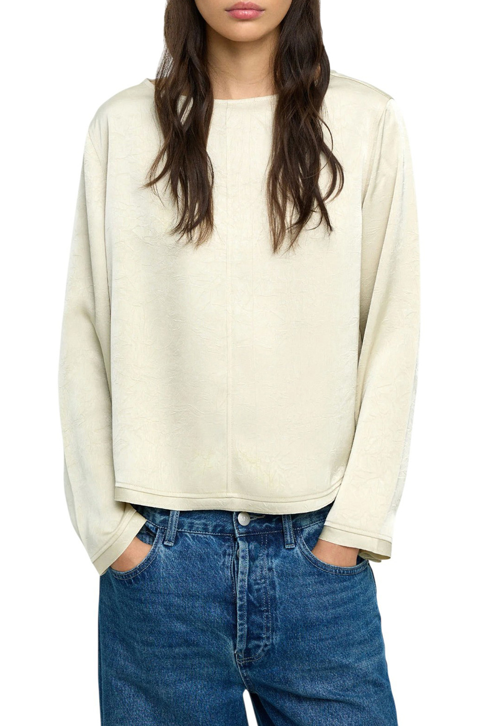 Джемпер с круглым вырезом|Основной цвет:Бежевый Женский Parfois Джемпер с круглым вырезом (цвет ), артикул 240969 | Фото 3