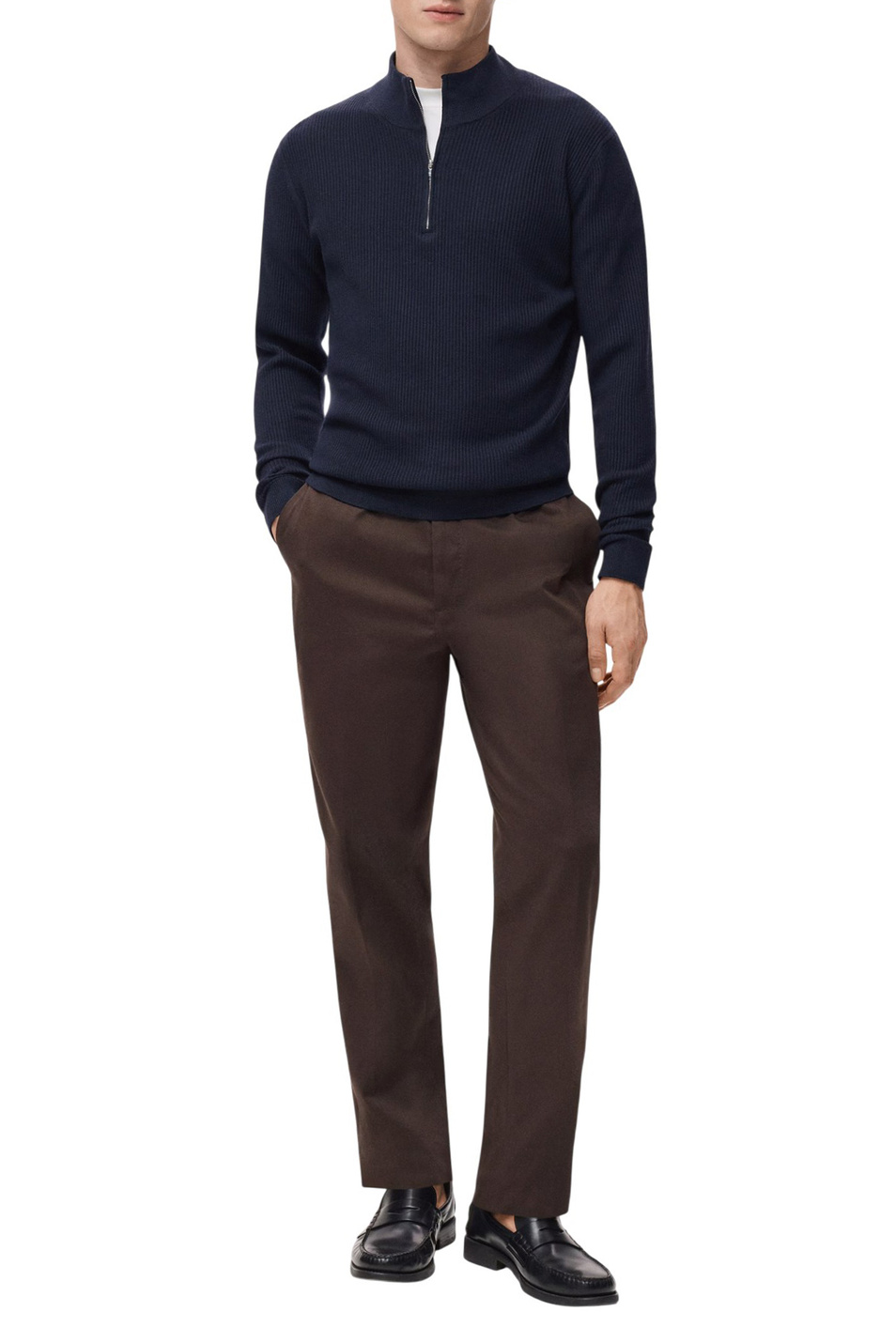 Мужской Mango Man Джемпер ANTIGUAP с застежкой-молнией (цвет ), артикул 27041283 | Фото 2