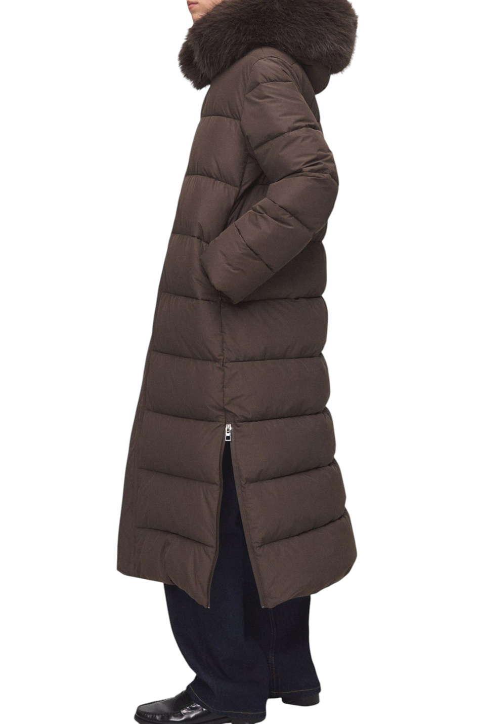 Пальто DELUXY стеганое с капюшоном|Основной цвет:Коричневый Женский Mango Пальто DELUXY стеганое с капюшоном (цвет ), артикул 17086353 | Фото 3