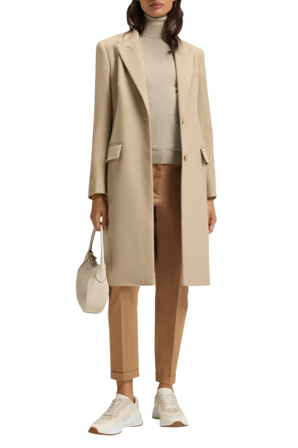 Водолазка Frizani из шерсти|Основной цвет:Бежевый Женский BOSS Водолазка Frizani из шерсти (цвет ), артикул 50548298 | Фото 2