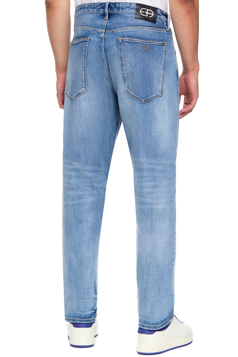 Мужской Emporio Armani Джинсы из эластичного хлопка (цвет голубой), артикул 6R1J69-1DQTZ | Фото 5
