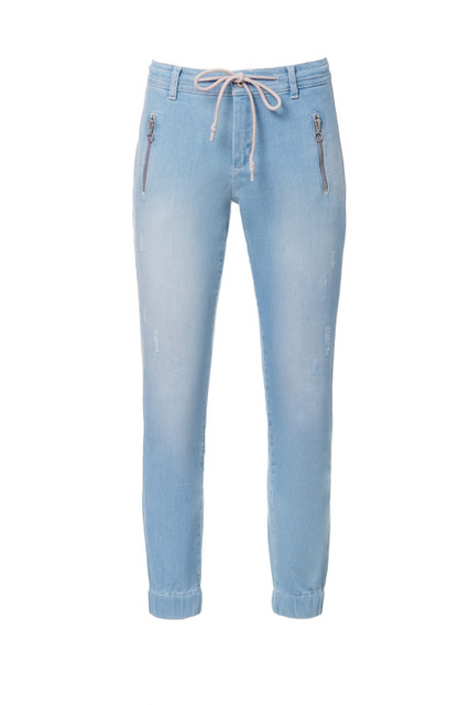 Джинсы Louisa с карманами на молнии|Основной цвет:Голубой|Артикул:350871330 | Фото 1