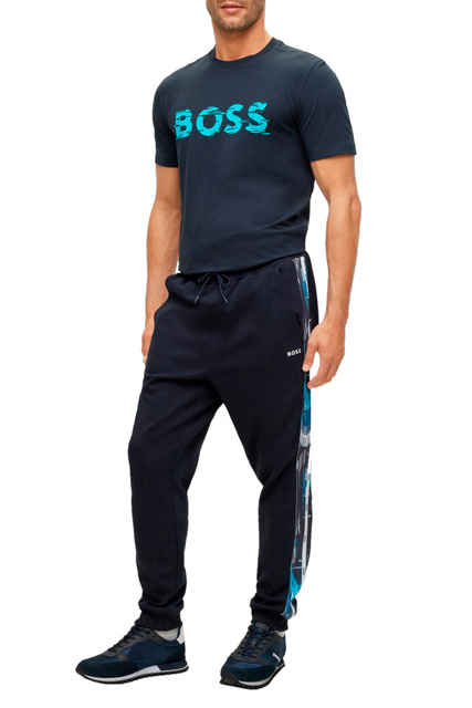 Спортивные брюки с логотипом|Основной цвет:Синий|Артикул:50483952 | Фото 2