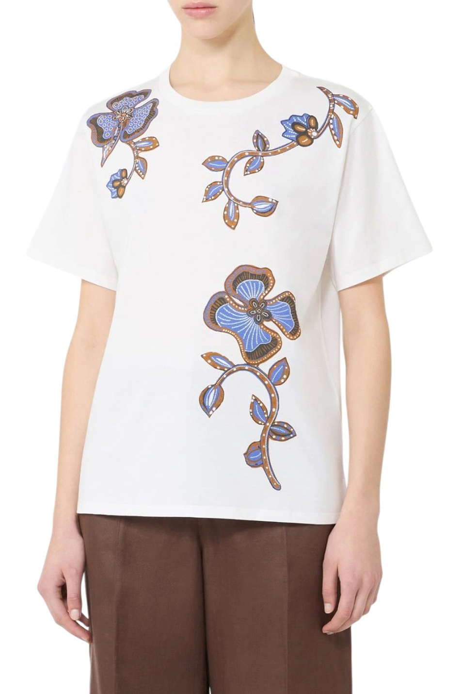 Женский Weekend Max Mara Футболка PANTERA из хлопка (цвет ), артикул 2615971032 | Фото 4