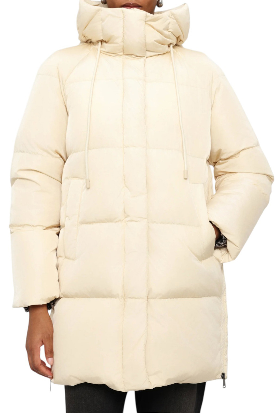 Пальто NEWBEMBO с пуховым наполнителем|Основной цвет:Кремовый Женский Weekend Max Mara Пальто NEWBEMBO с пуховым наполнителем (цвет ), артикул 2525496021 | Фото 3