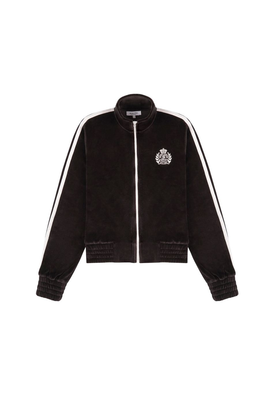 Женский Sporty & Rich Толстовка NY Crest Elio из велюра (цвет ), артикул JA06765243BR03 | Фото 1