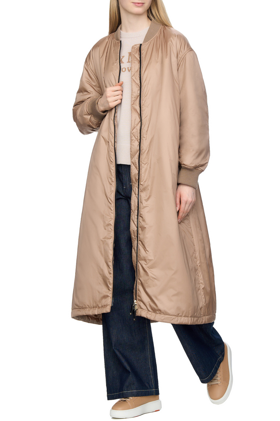 Женский Max Mara Пальто GREENB однотонное (цвет ), артикул 2519491014 | Фото 3