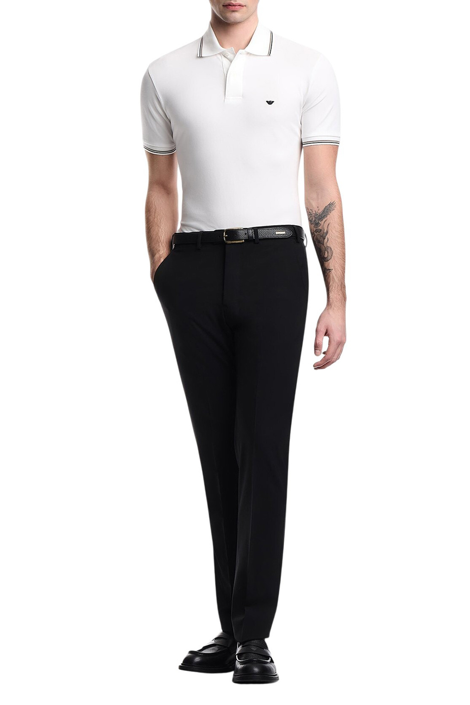 Мужской Emporio Armani Поло из эластичного хлопка (цвет ), артикул EM004606-AF23090 | Фото 3