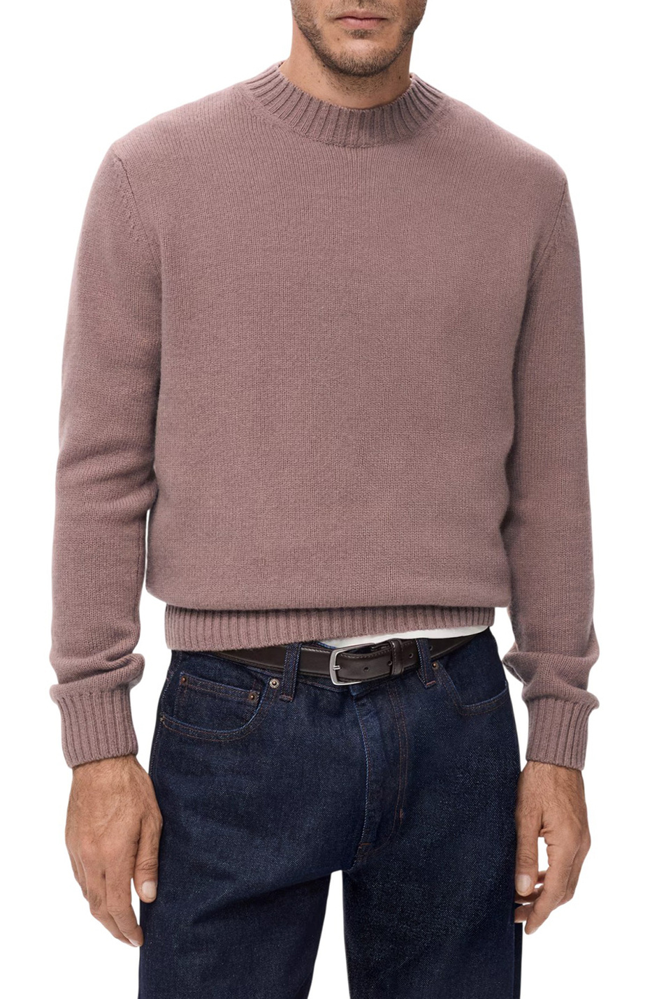 Джемпер LORY из шерсти|Основной цвет:Пудровый Мужской Mango Man Джемпер LORY из шерсти (цвет ), артикул 27031263 | Фото 3