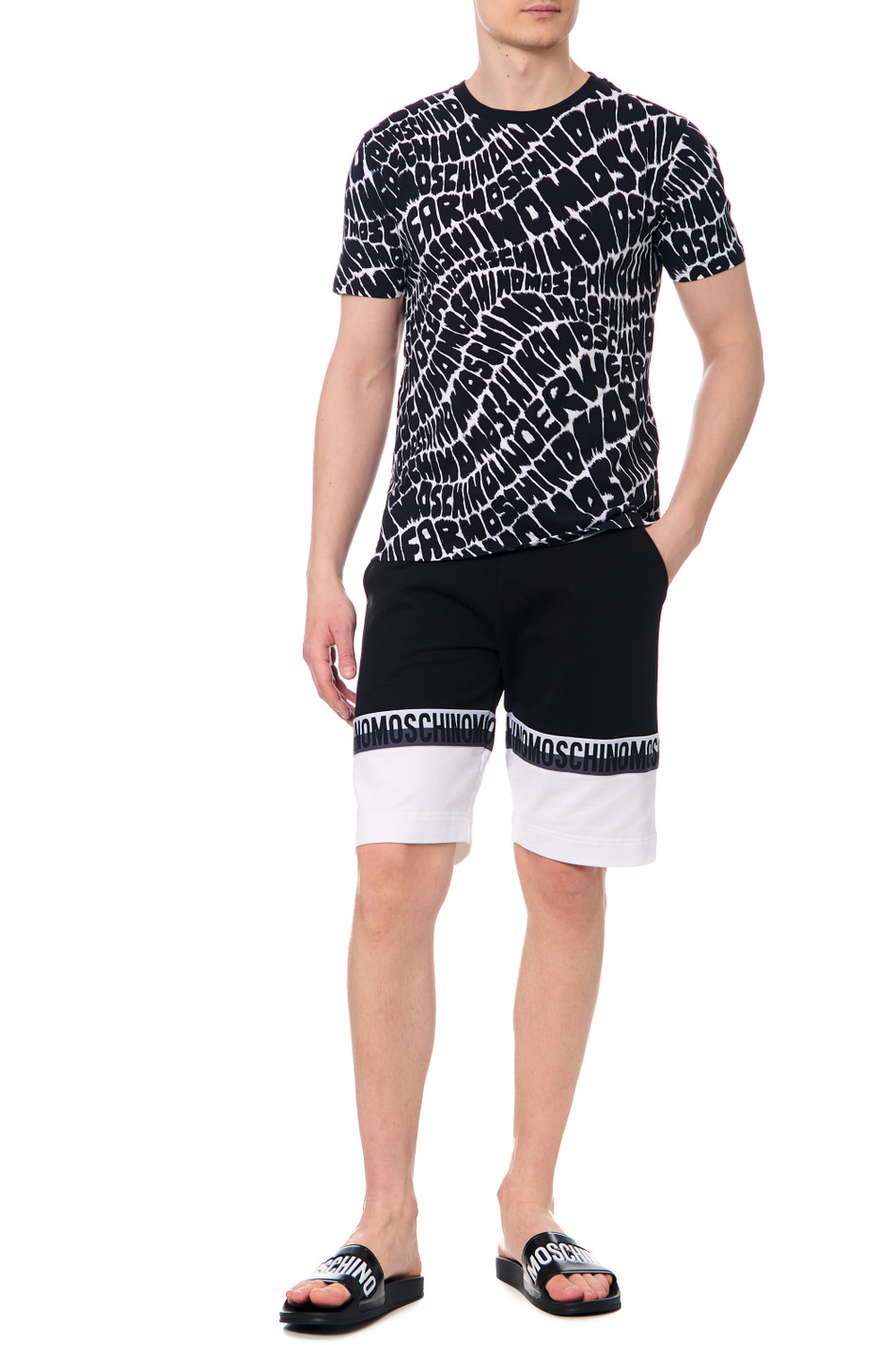 Мужской Moschino Футболка из эластичного хлопка (цвет ), артикул V1902-8104 | Фото 2