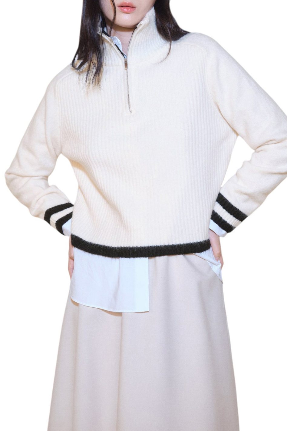 Женский Mango Свитер TALDEPOR с воротником на молнии (цвет ), артикул 77038274 | Фото 3