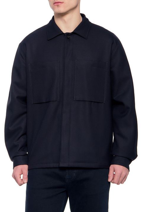 Zegna Куртка-рубашка из натуральной шерсти ( цвет), артикул 354701-ZCT13 | Фото 1