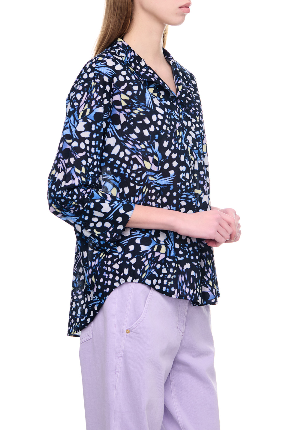Женский Gerry Weber Блузка из натурального хлопка с принтом (цвет ), артикул 860066-66410 | Фото 5