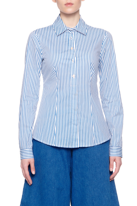 Liu Jo Приталенная рубашка из эластичного хлопка ( цвет), артикул WA1235T4173 | Фото 3