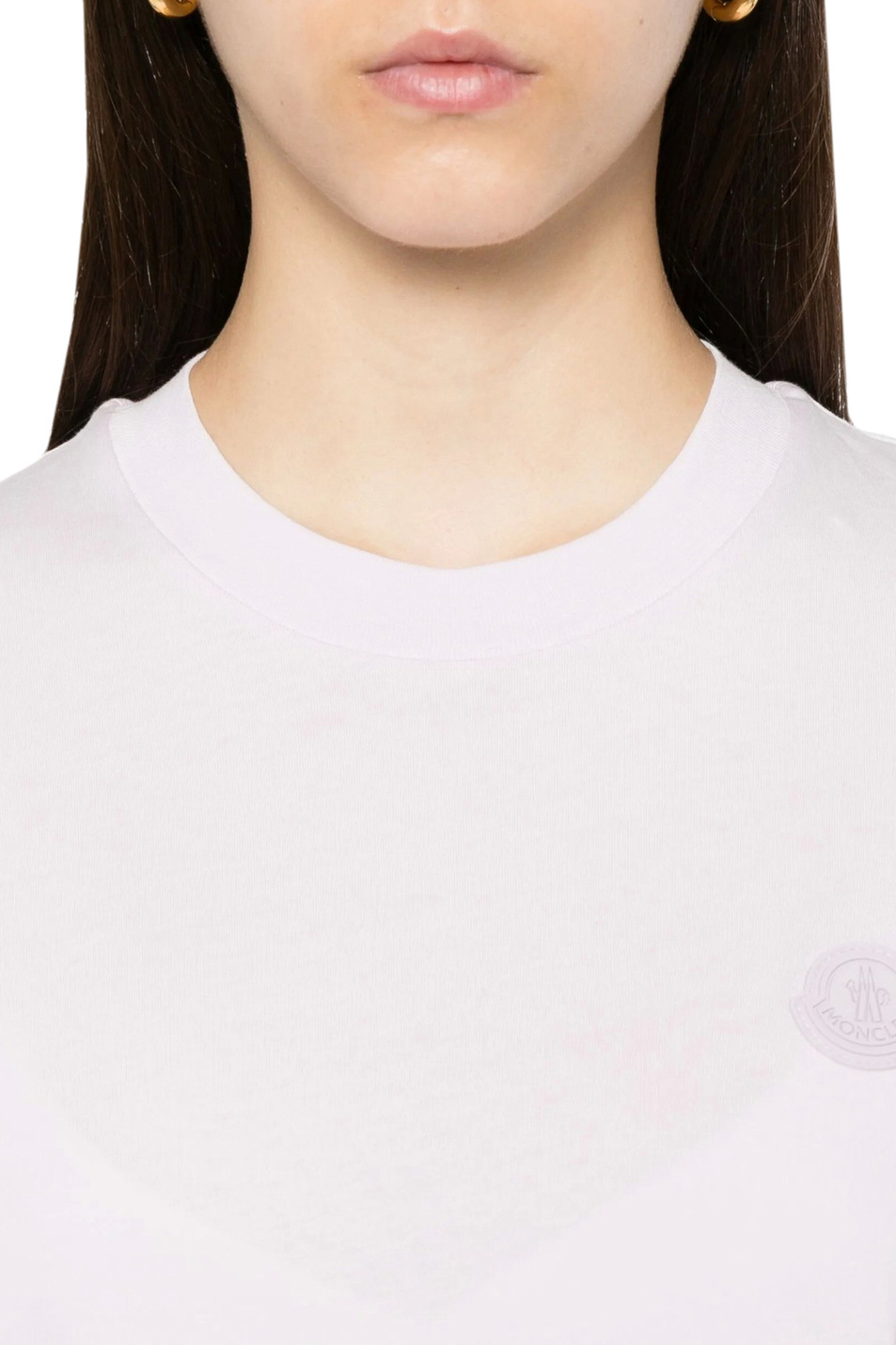 Футболка с логотипом|Основной цвет:Розовый Женский Moncler Футболка с логотипом (цвет ), артикул K20938C00017-89A17 | Фото 6