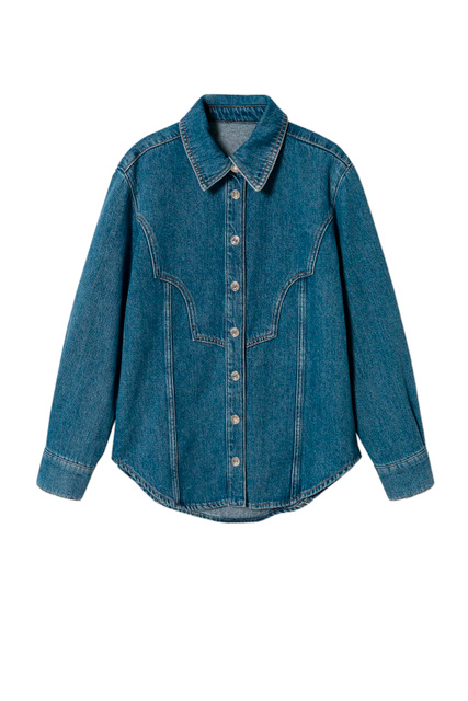 Джинсовая рубашка SHANTAL из натурального хлопка|Основной цвет:Синий|Артикул:37064399 | Фото 1