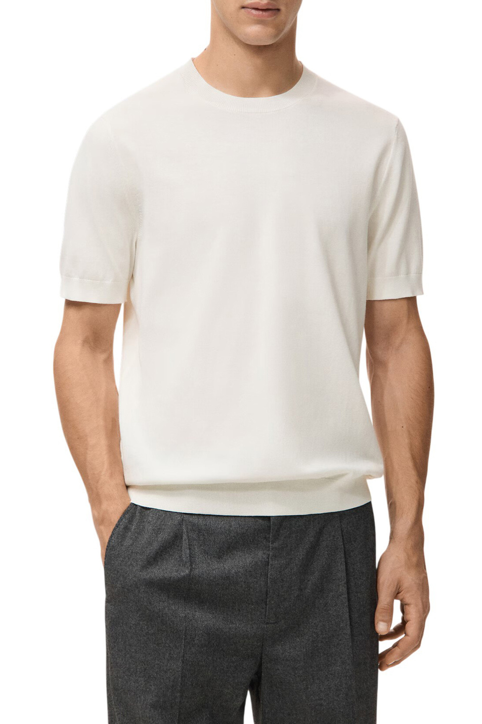 Мужской Mango Man Джемпер ARRAONA однотонный (цвет ), артикул 27061281 | Фото 3