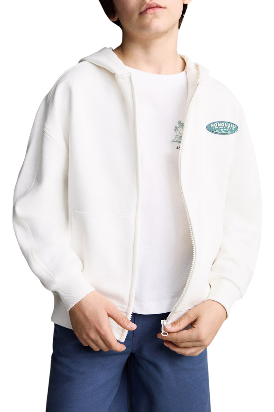 Мальчикам Mango Kids Толстовка HONOLULU из хлопка (цвет ), артикул 87037708 | Фото 4