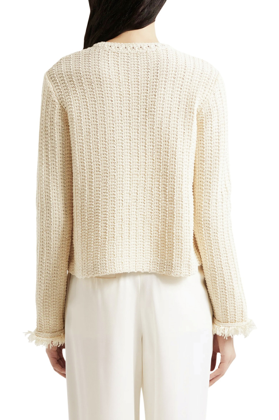 Женский Emporio Armani Кардиган вязаный с бахромой (цвет ), артикул EW002970-AF22478 | Фото 4