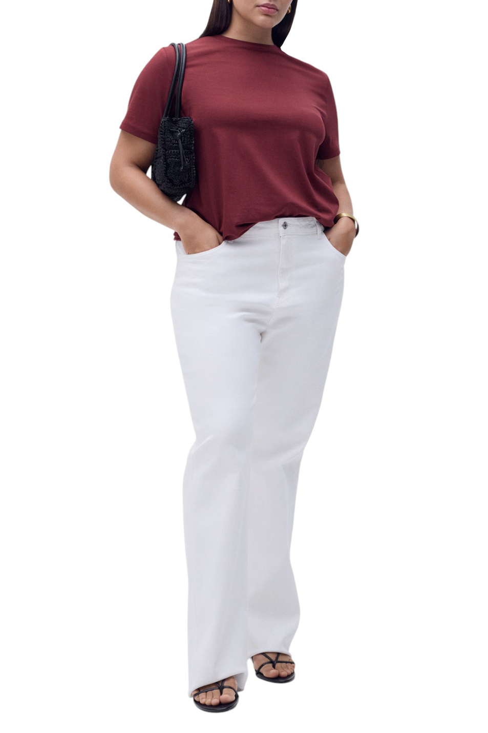 Женский Mango Футболка CHALS из хлопка (цвет ), артикул 17991515 | Фото 2