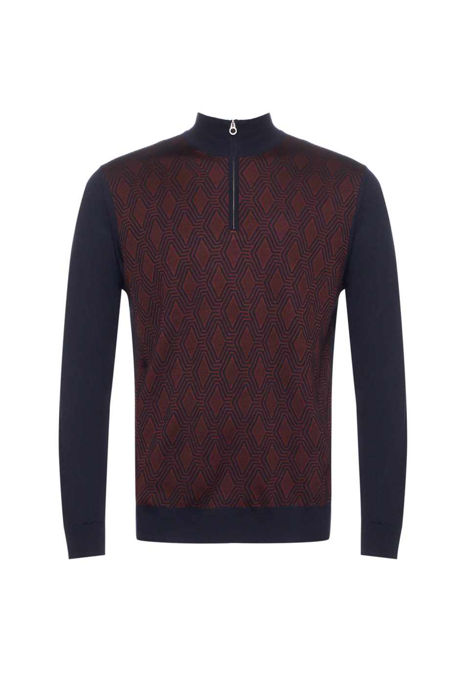 Мужской Stefano Ricci Джемпер поло из шерсти и шелка (цвет ), артикул KE08015L01-E25371 | Фото 1