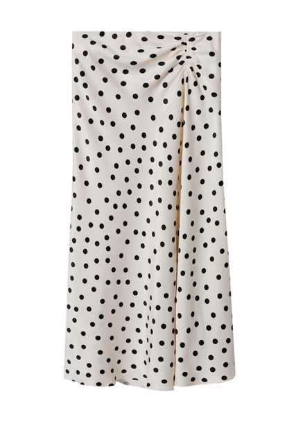 Атласная юбка DOTS в горошек|Основной цвет:Белый|Артикул:27065800 | Фото 1