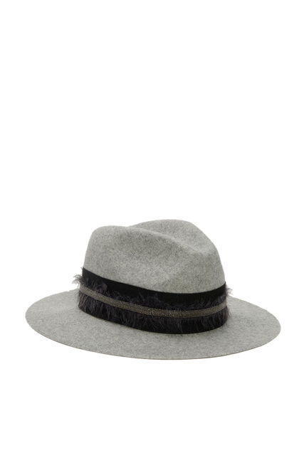 Шляпа из шерстяного фетра|Основной цвет:Серый|Артикул:AAD222W469 | Фото 1