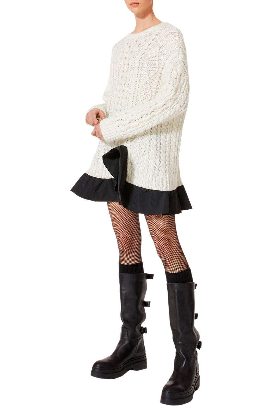 Женский Red Valentino Джемпер с оборкой из тафты (цвет ), артикул 1R3KC14J6KA | Фото 2