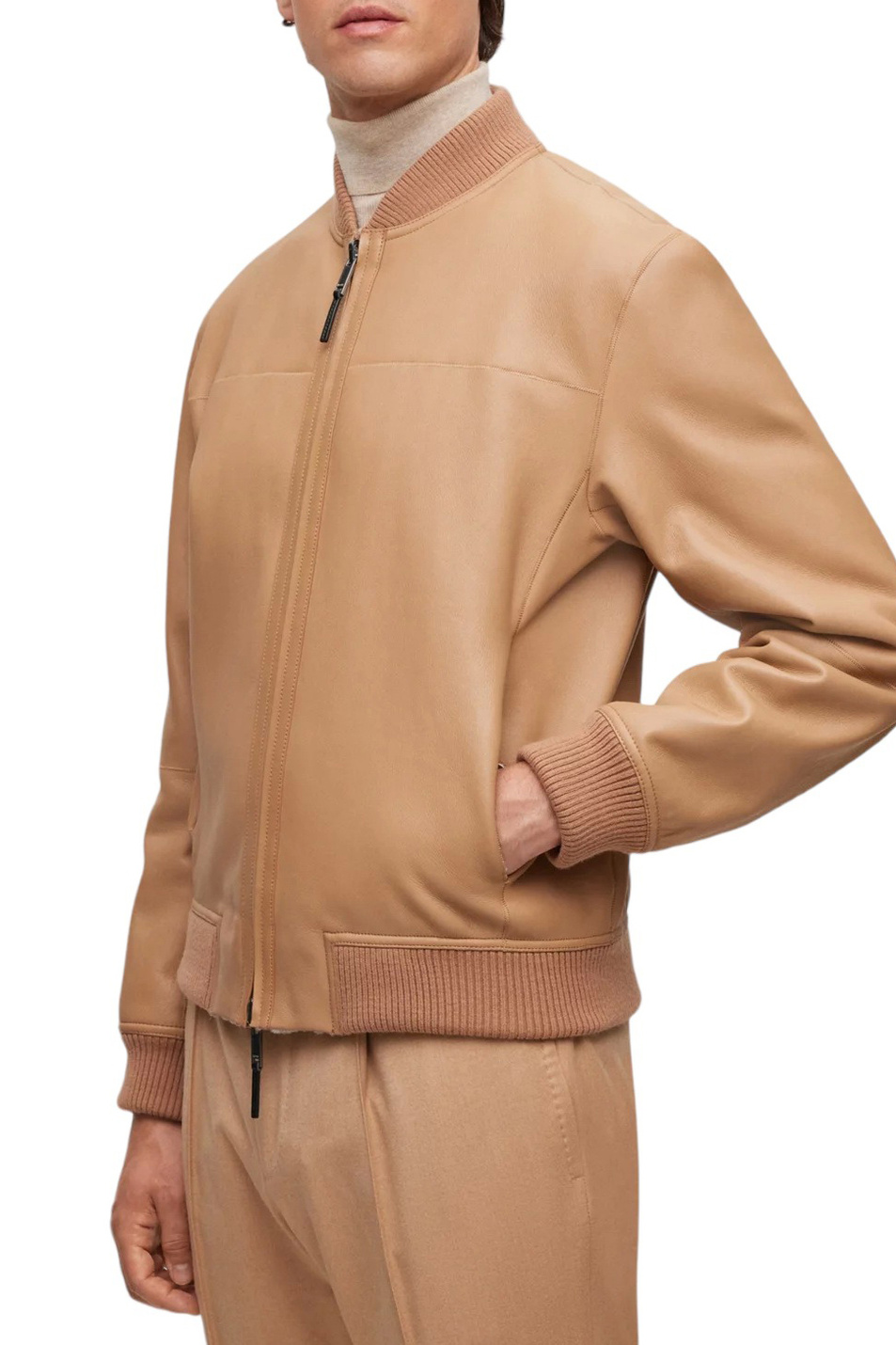 Мужской BOSS Куртка-бомбер двусторонняя из натуральной кожи (цвет ), артикул 50498201 | Фото 3
