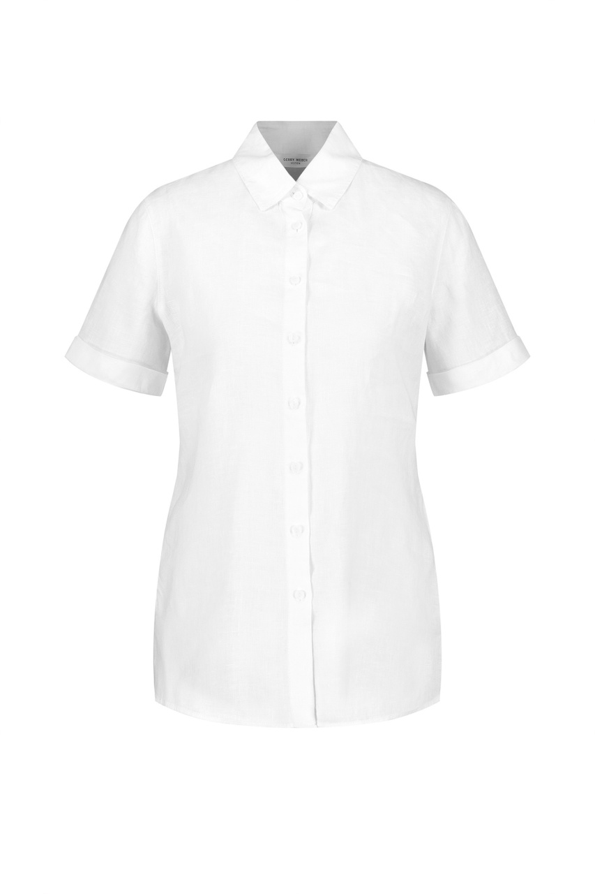 Рубашка из чистого льна|Основной цвет:Белый|Артикул:860045-66435 | Фото 1