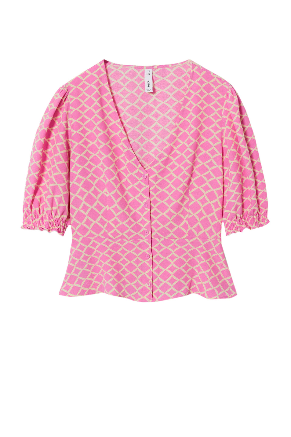 Женский Mango Блуза BEADY с пышными рукавами и принтом (цвет ), артикул 27017125 | Фото 1