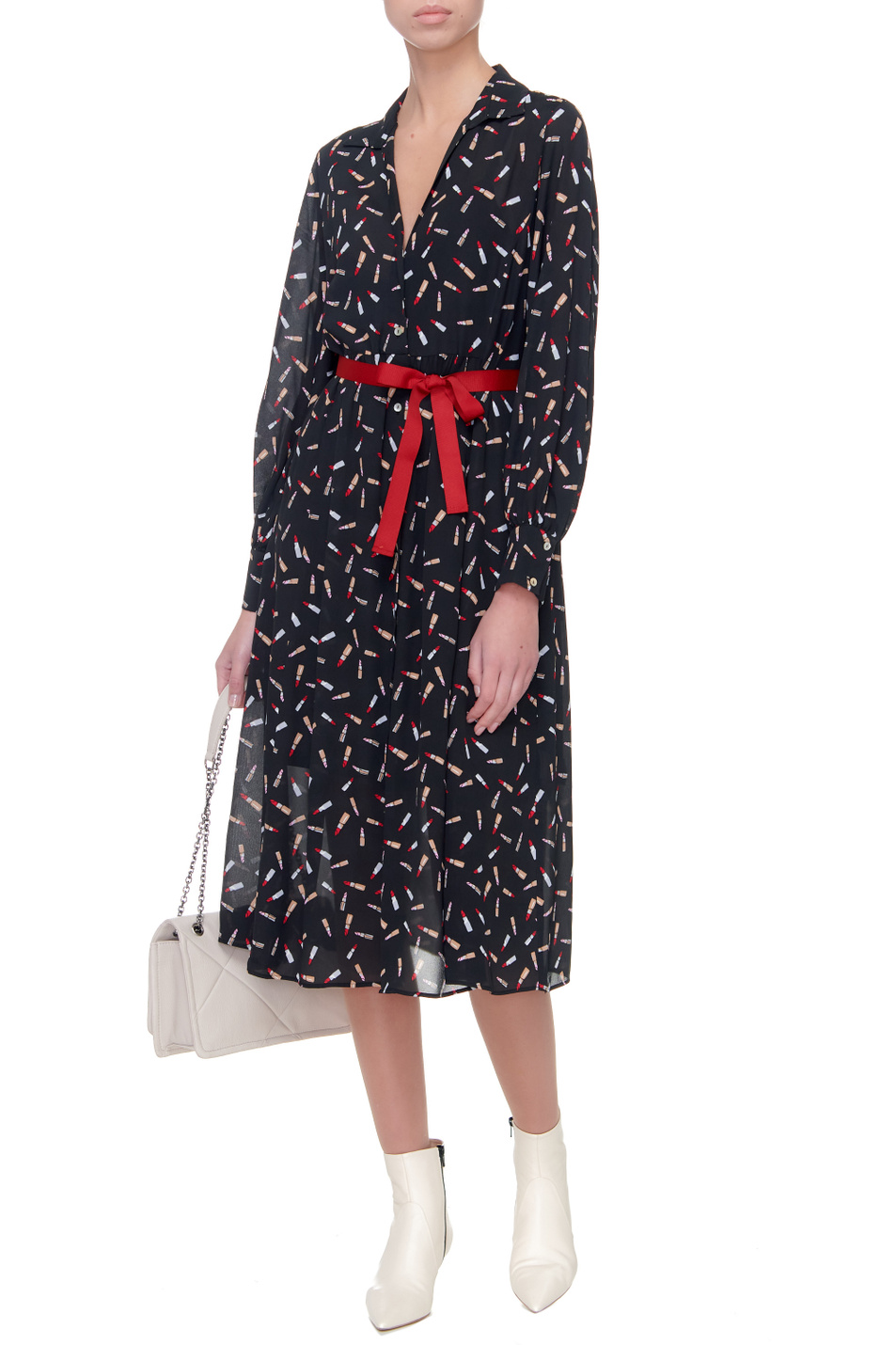 Женский iBLUES Платье ALANO с контрастным поясом (цвет ), артикул 72261716 | Фото 3