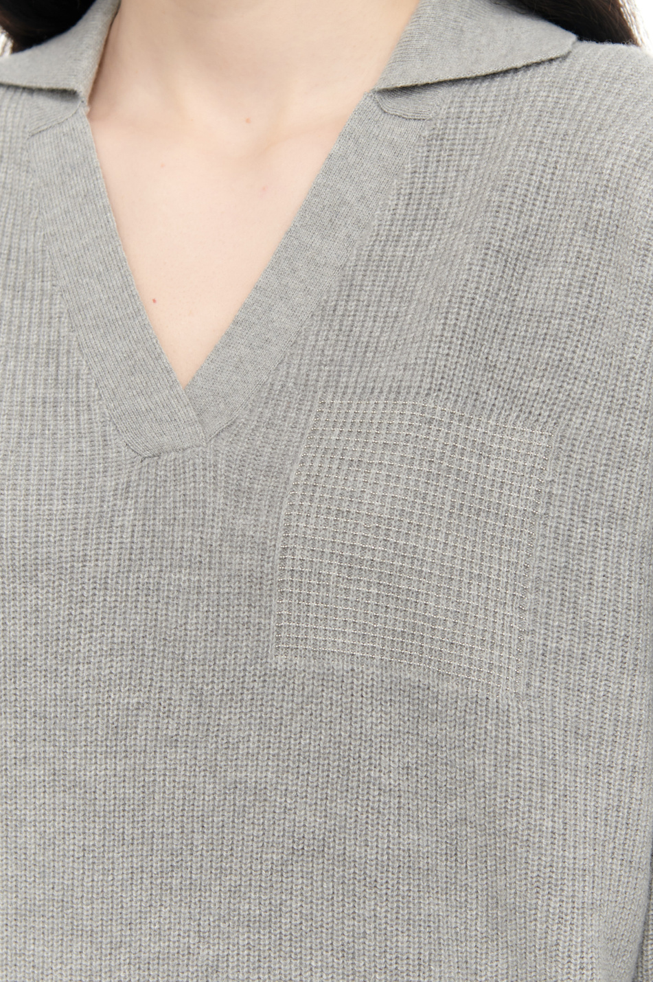 Женский Peserico Джемпер поло из шерсти, шелка и кашемира (цвет ), артикул S99005F12-9018C | Фото 5
