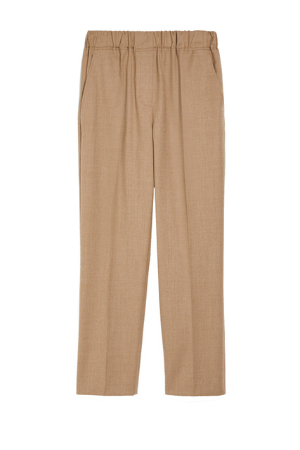 Однотонные брюки ALCA из шерсти|Основной цвет:Бежевый|Артикул:51360423 | Фото 1
