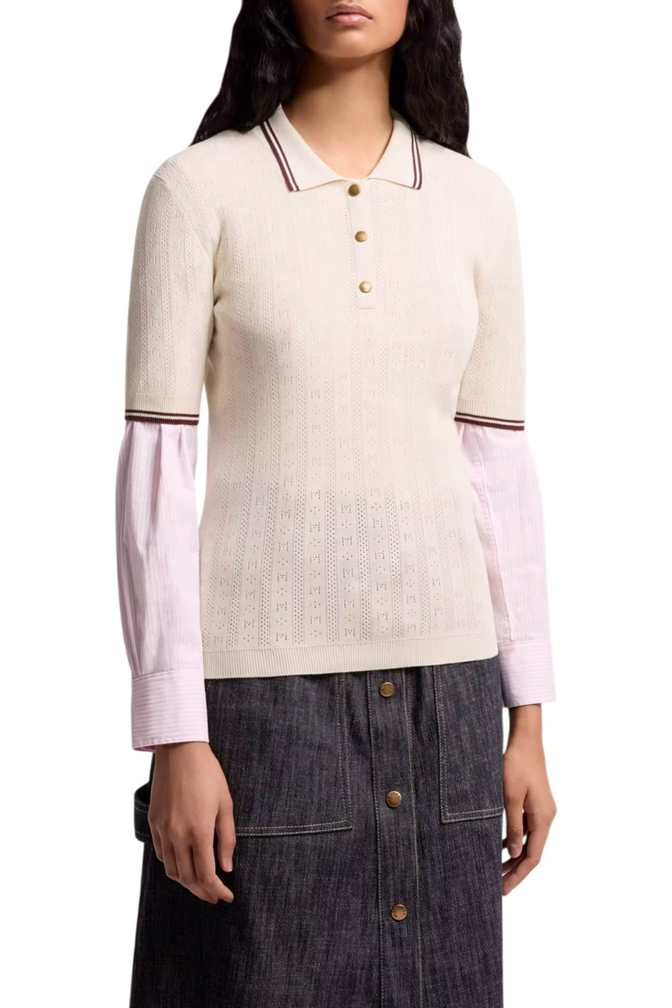 Женский Moncler Поло из хлопка (цвет ), артикул L10939A00005-M9371 | Фото 3