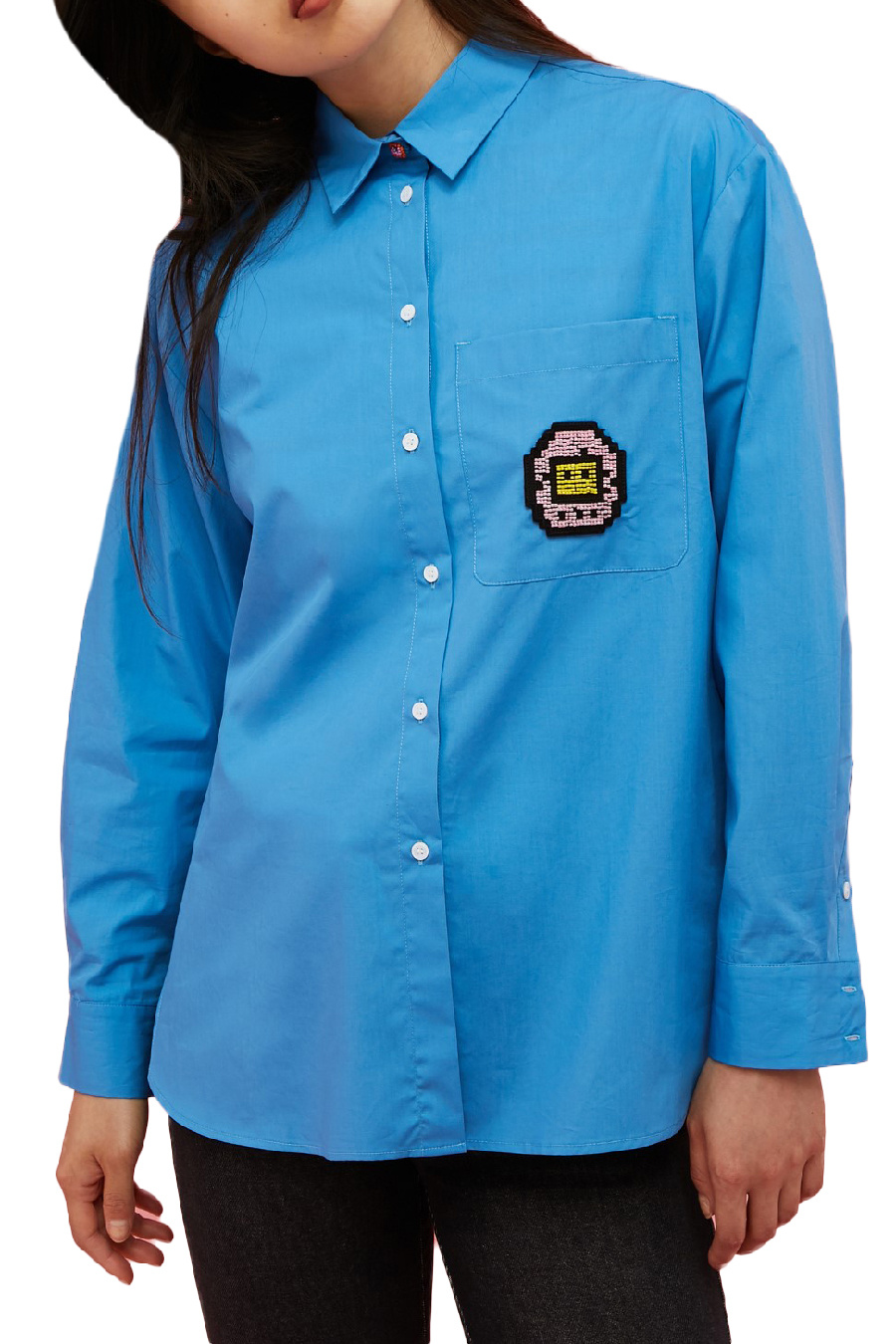 Женский MAX&Co. Рубашка TAMASHIR из натурального хлопка с нашивкой (цвет ), артикул C1110223 | Фото 3