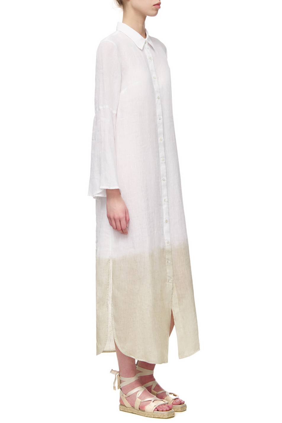 Женский 120% Lino Платье-рубашка свободного кроя (цвет ), артикул V0W49DH0000115T00 | Фото 4