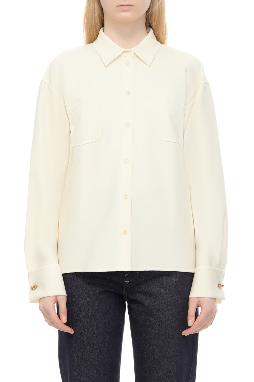 Рубашка TIROLO из эластичной шерсти|Основной цвет:Кремовый|Артикул:2411191011 | Фото 1